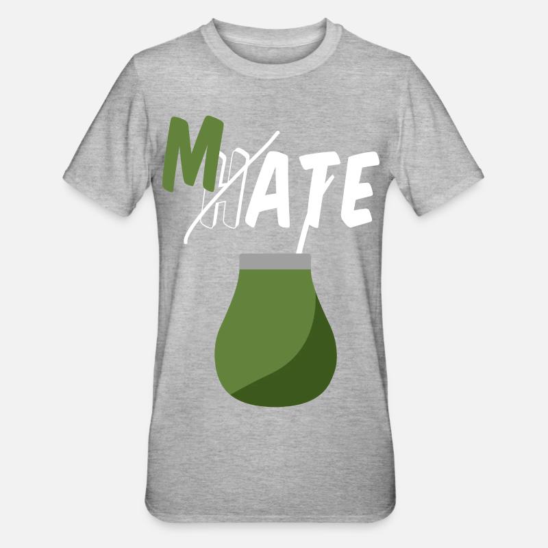 Don't hate, drink Mate - Unisex Polycotton T-Shirt - heather grey