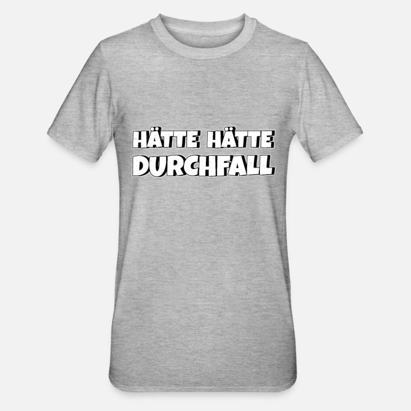 Hätte Hätte Durchfall - Unisex Polycotton T-Shirt - Grau meliert