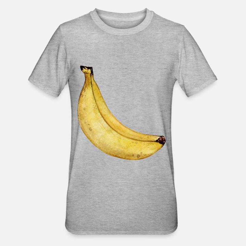 Banane - T-shirt polycoton Unisexe - gris chiné