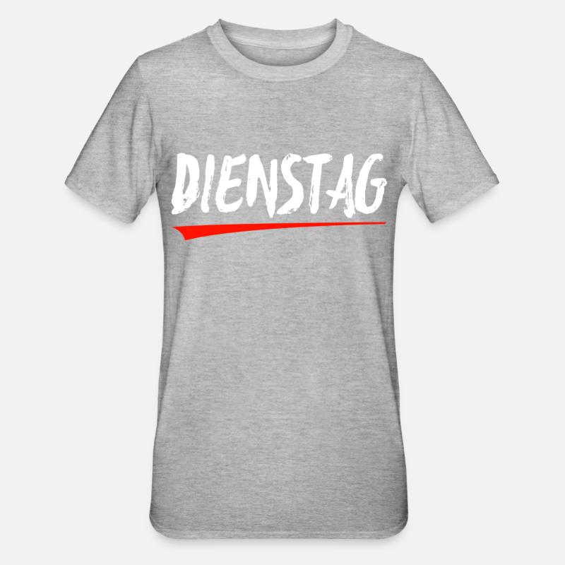 Mardi - T-shirt polycoton Unisexe - gris chiné