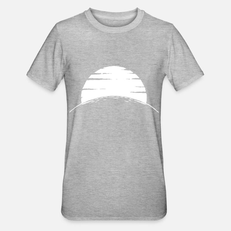 coucher du soleil - T-shirt polycoton Unisexe - gris chiné