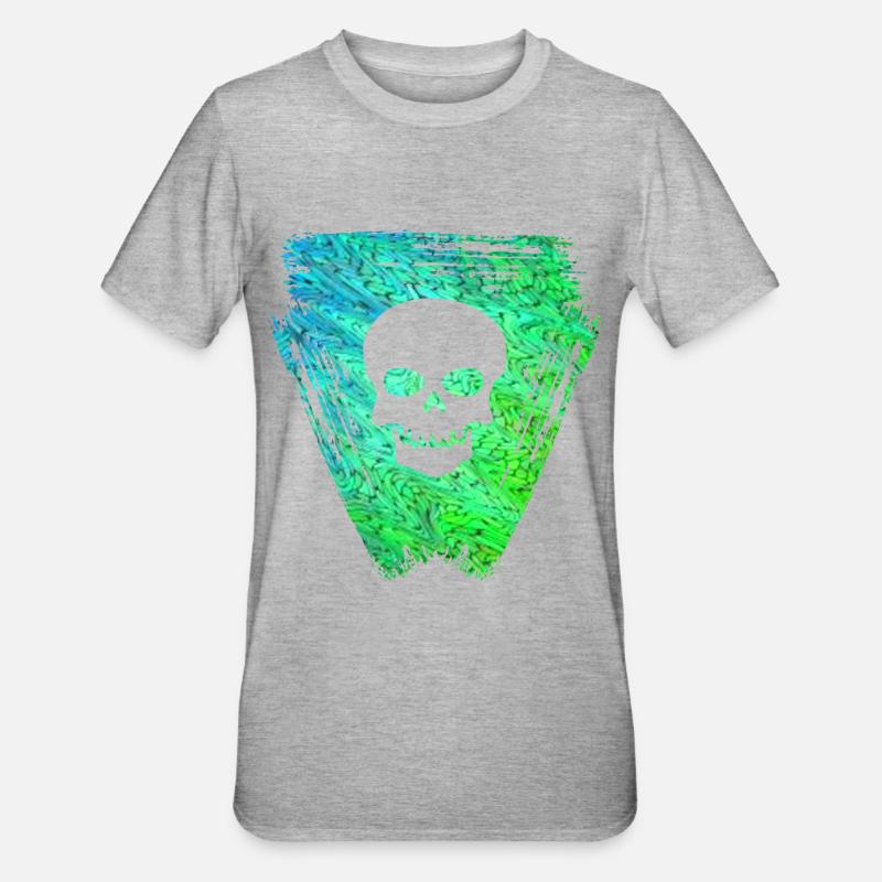 Skull 2 E 5 - Unisex Polycotton T-Shirt - heather grey