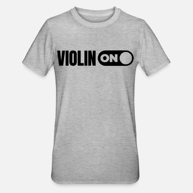 Violon - T-shirt polycoton Unisexe - gris chiné