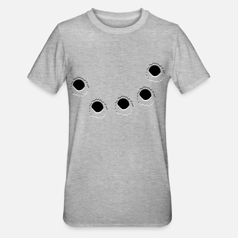 Trous plans armes - T-shirt polycoton Unisexe - gris chiné