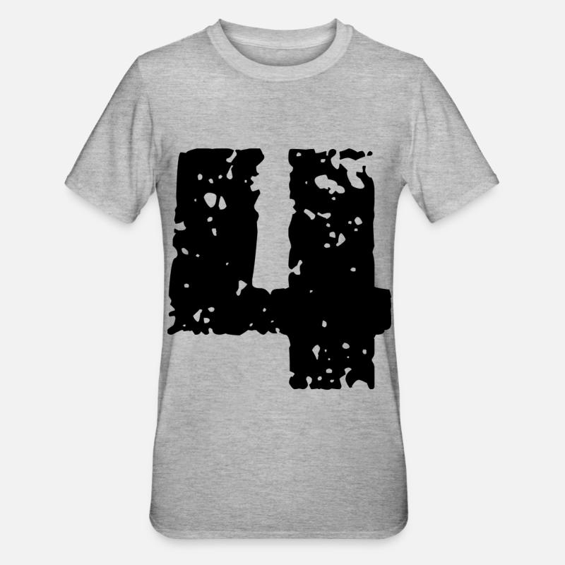 Maillot 4 numéros - T-shirt polycoton Unisexe - gris chiné