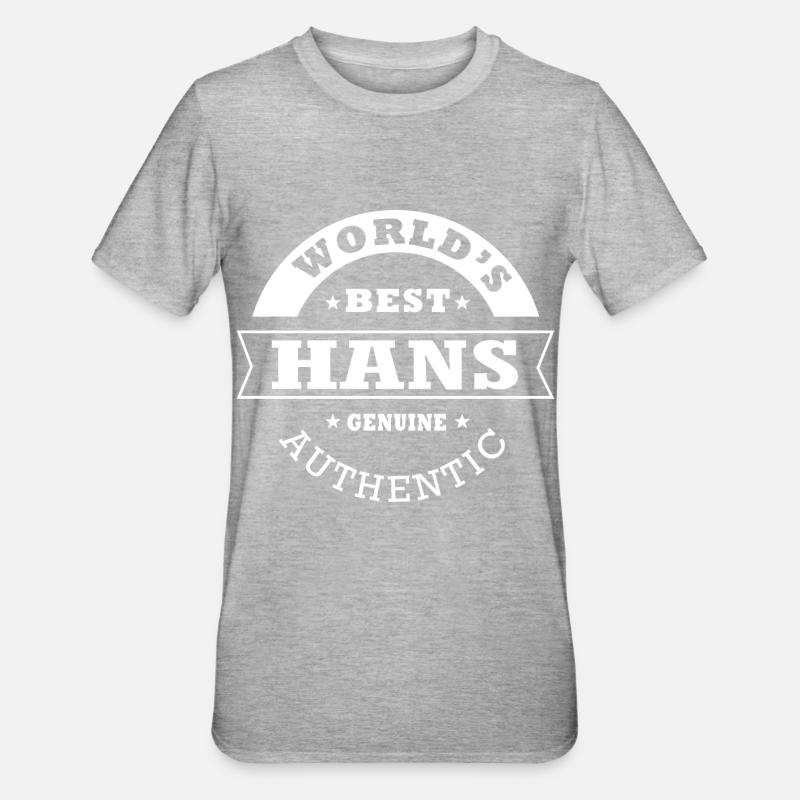 Hans Gift name hans - Unisex Polycotton T-Shirt - heather grey