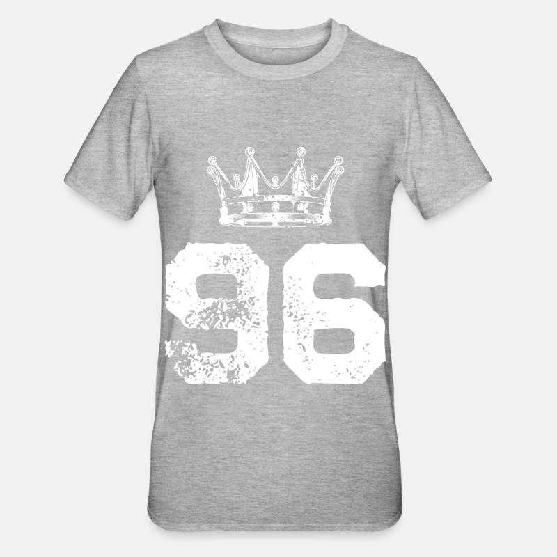 96 Couronne numérique - T-shirt polycoton Unisexe - gris chiné