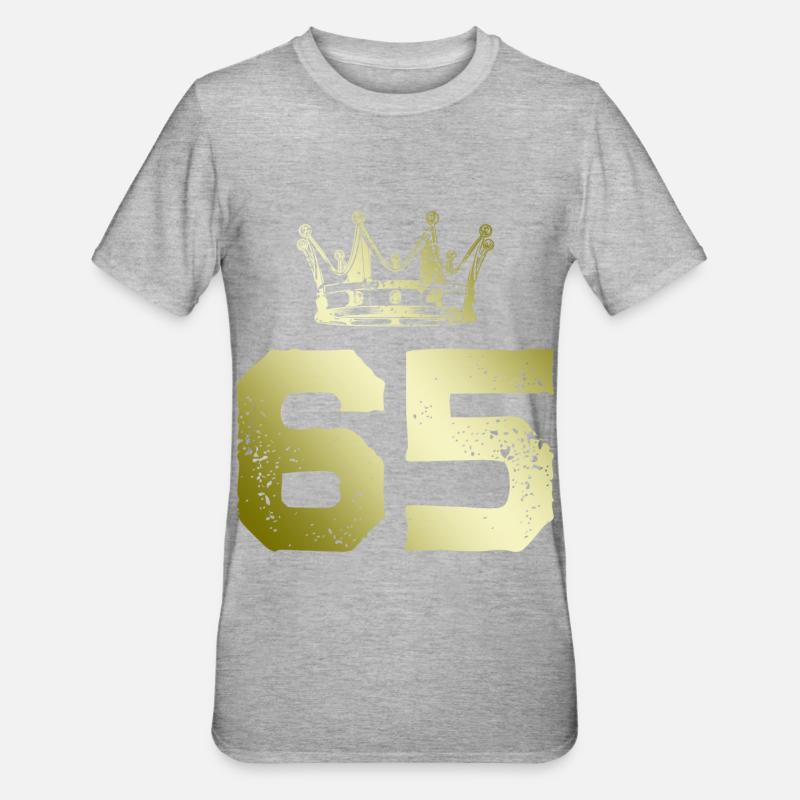 65 Couronne numérique - T-shirt polycoton Unisexe - gris chiné