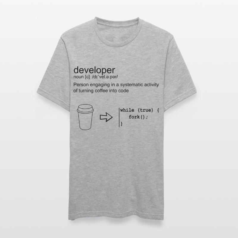 Developer & coffee T-shirt polycoton Unisexe