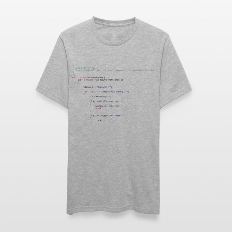 funny Java code to sort Unisex Polycotton T-Shirt