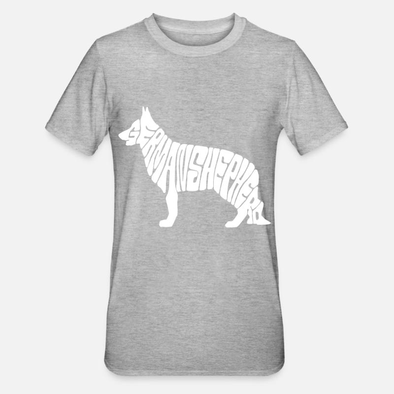 german shepherd - Unisex Polycotton T-Shirt - heather grey