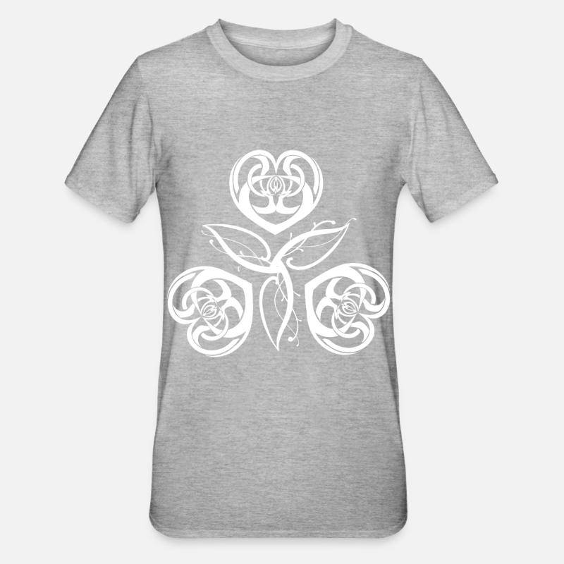Irlande celtique Viking Celtic Knot Pattern Tree - T-shirt polycoton Unisexe - gris chiné