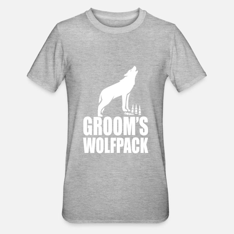 Wolfpack du marié - T-shirt polycoton Unisexe - gris chiné