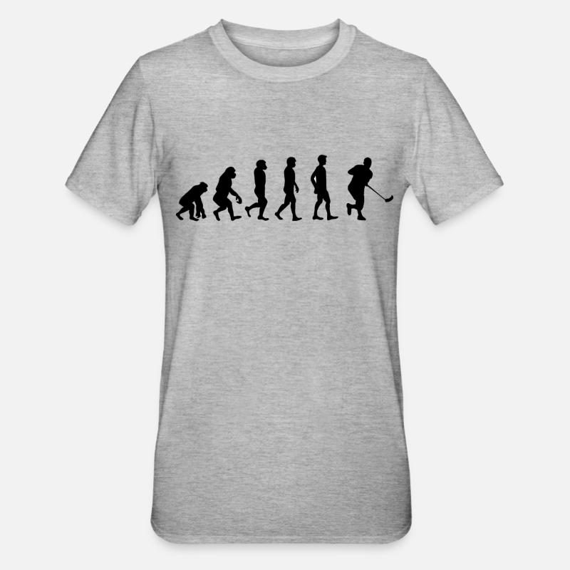 Evolution du Floorball - T-shirt polycoton Unisexe - gris chiné