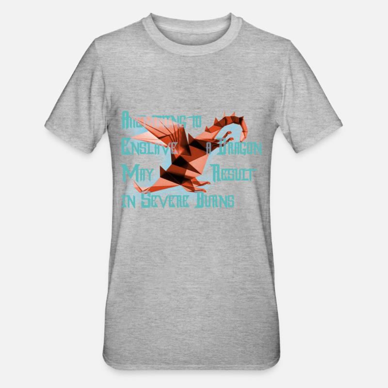 Kind Dragon - T-shirt polycoton Unisexe - gris chiné