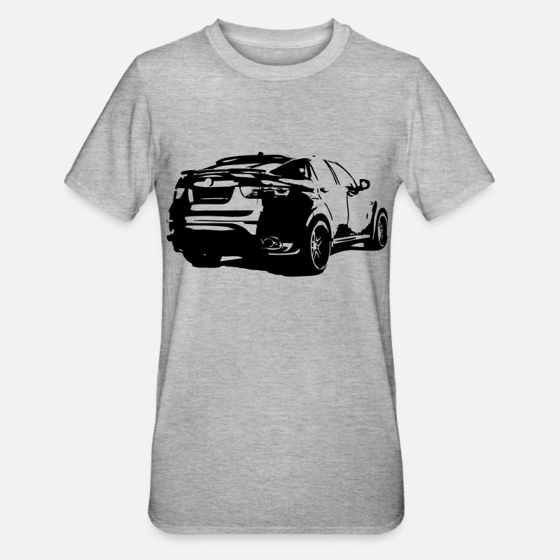 poussette voiture - T-shirt polycoton Unisexe - gris chiné