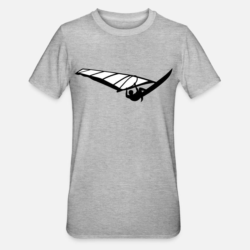 Windsurfer - Unisex Polycotton T-Shirt - Grau meliert