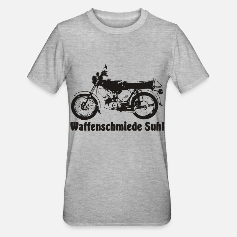 Simson S51 Waffenschmiede - Unisex Polycotton T-Shirt - Grau meliert