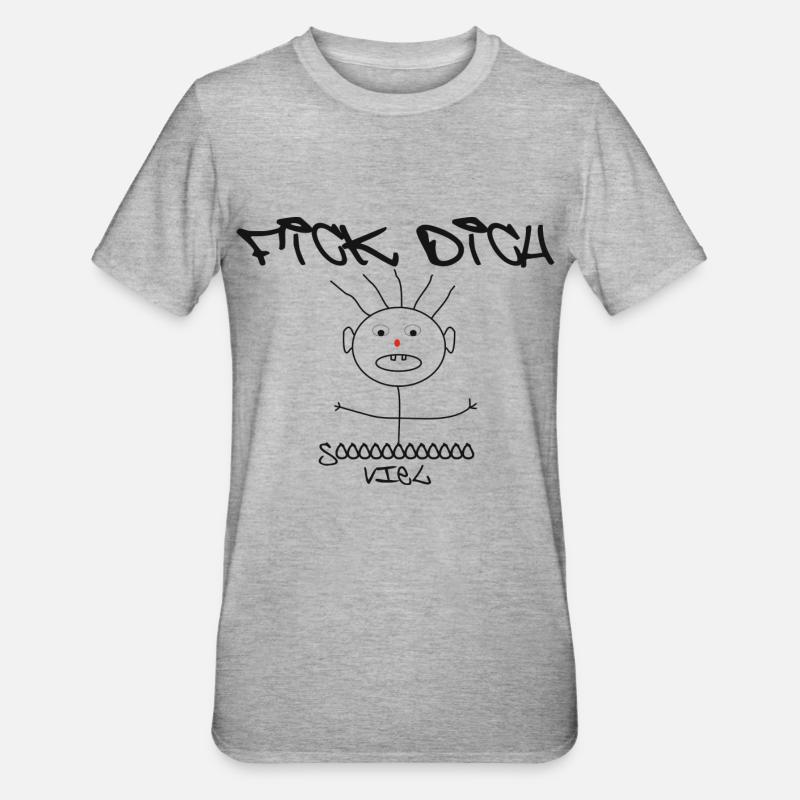 Fick Dich - Unisex Polycotton T-Shirt - Grau meliert