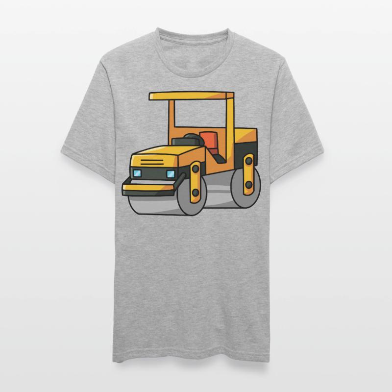 Roller construction site machine construction worker boy Unisex Polycotton T-Shirt