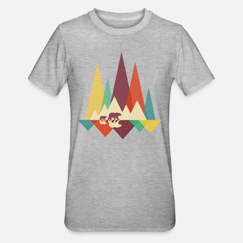L’ours errant Ours errants - T-shirt polycoton Unisexe - gris chiné