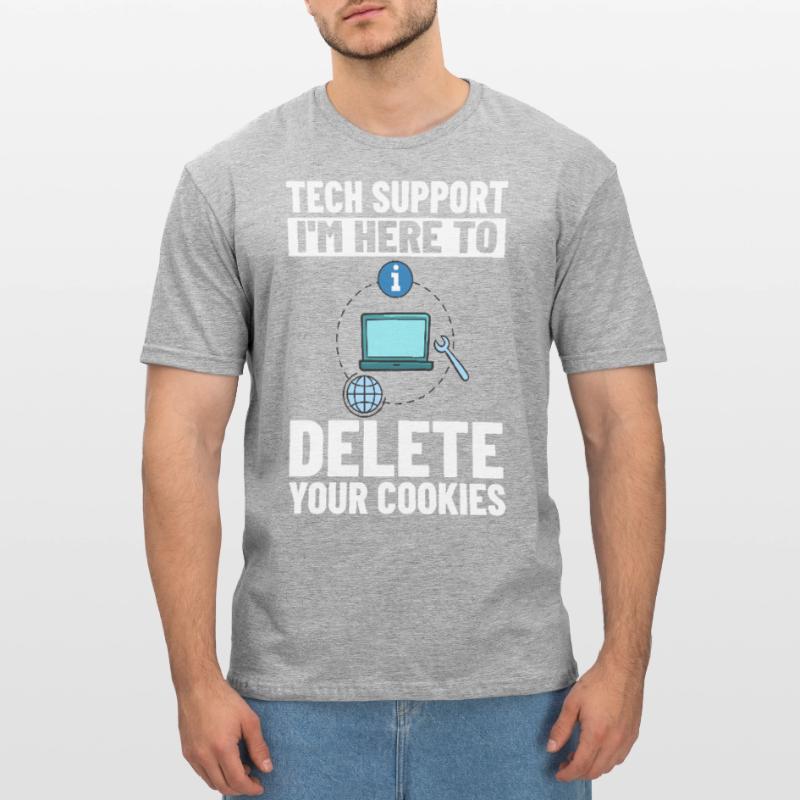 Tech Support IT Technical Assistance Helpdesk Unisex Polycotton T-Shirt