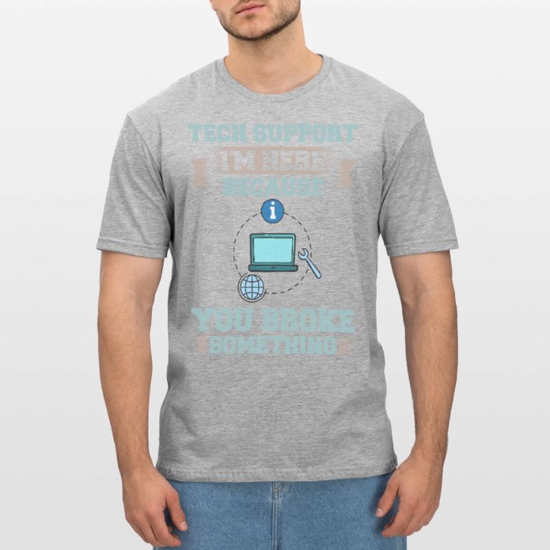 Tech Support IT Technical Assistance Helpdesk Unisex Polycotton T-Shirt