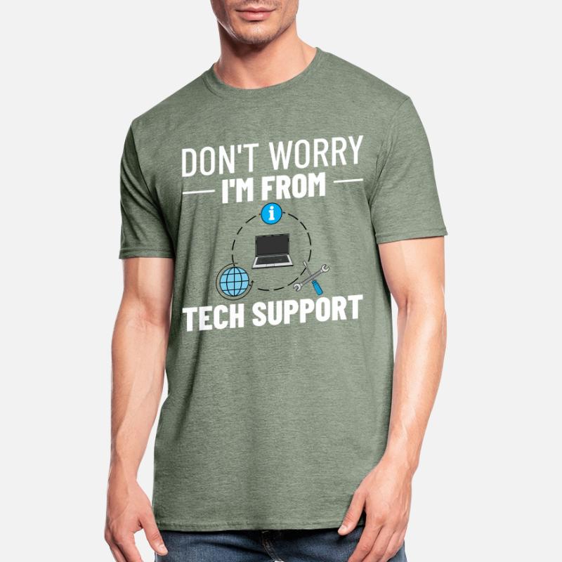 Tech Support IT Technical Assistance Helpdesk Unisex Polycotton T-Shirt