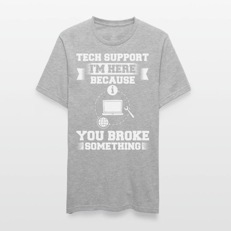 Tech Support IT Technical Assistance Helpdesk Unisex Polycotton T-Shirt