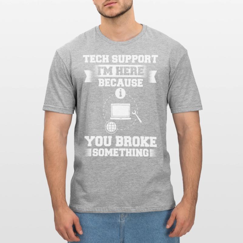 Tech Support IT Technical Assistance Helpdesk Unisex Polycotton T-Shirt