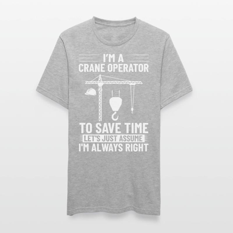 Crane Operator Construction Worker Crane Tower Training Unisex Polycotton T-Shirt