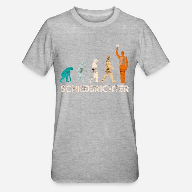 Evolution Referee Schiedsrichter Entwicklung - Unisex Polycotton T-Shirt - Grau meliert