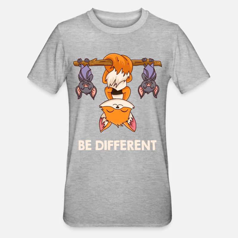 Fuchs Be Different - Unisex Polycotton T-Shirt - heather grey