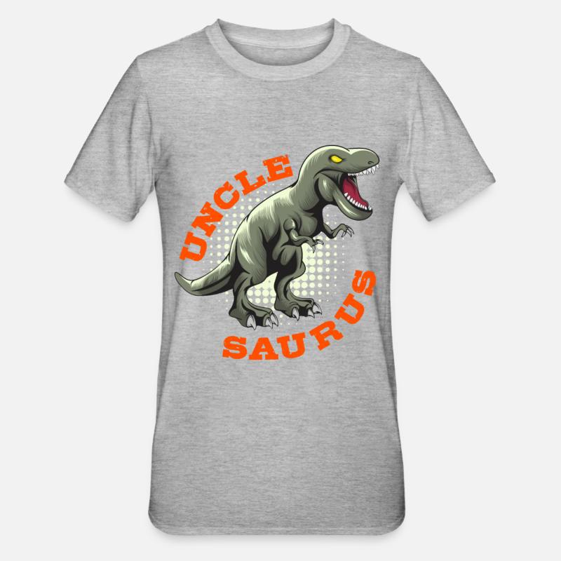 Onkel Saurus - Unisex Polycotton T-Shirt - Grau meliert