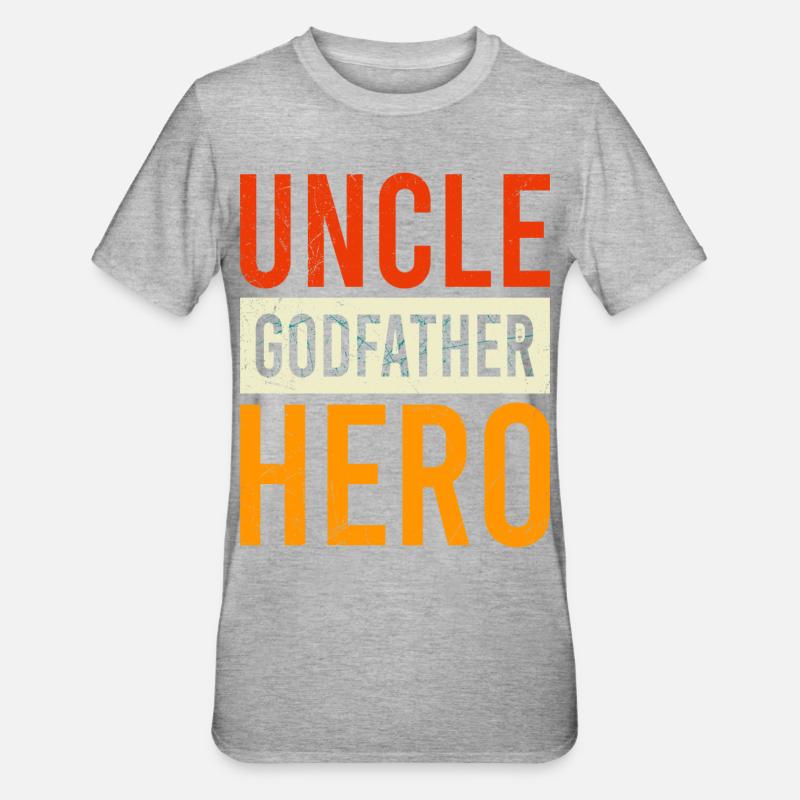 Pate Held Onkel - Unisex Polycotton T-Shirt - Grau meliert