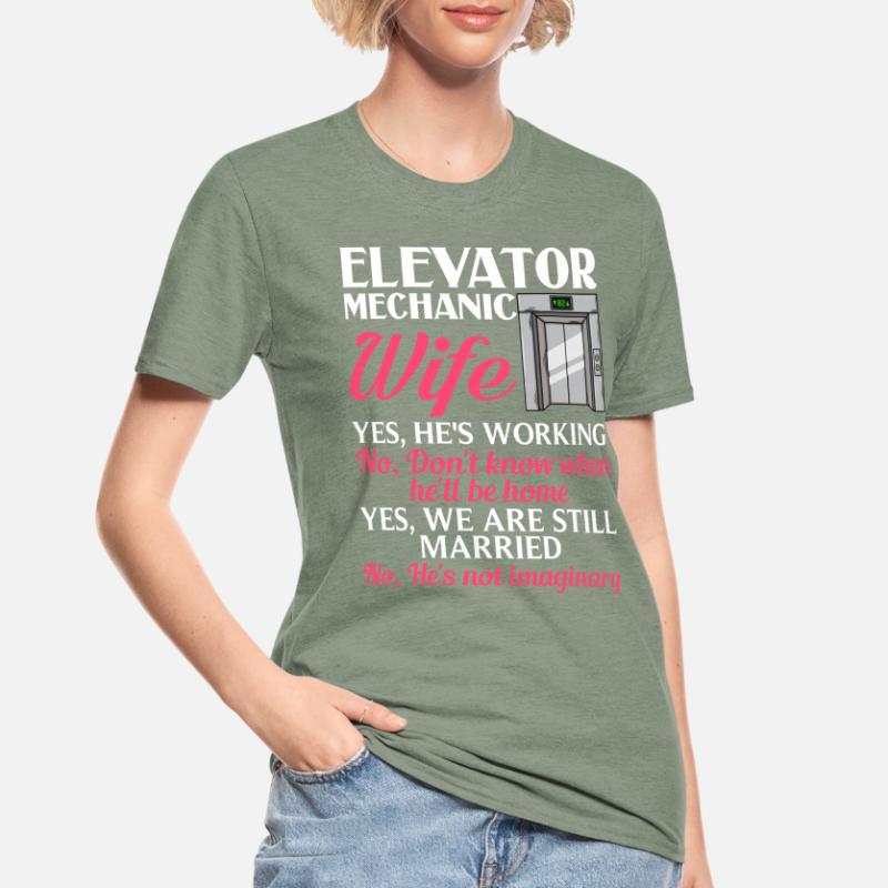 Elevator Elevator System Technician Woman Elevator Elevator Unisex Polycotton T-Shirt