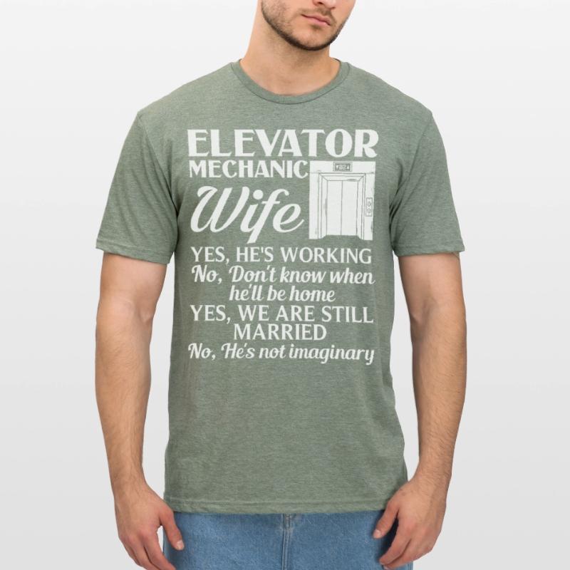 Elevator Elevator System Technician Woman Elevator Elevator Unisex Polycotton T-Shirt