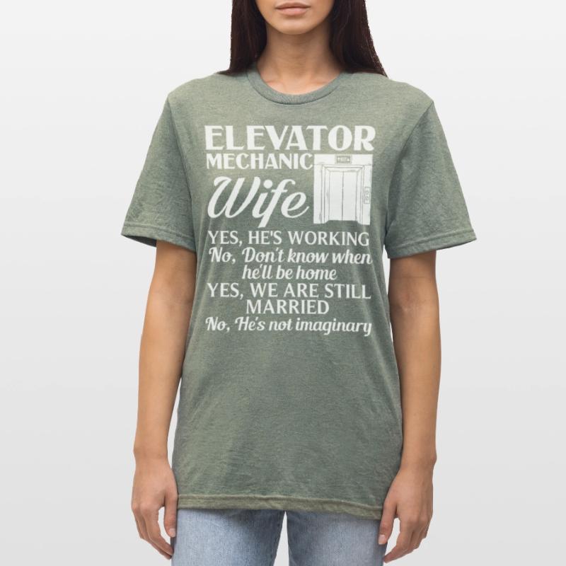 Elevator Elevator System Technician Woman Elevator Elevator Unisex Polycotton T-Shirt