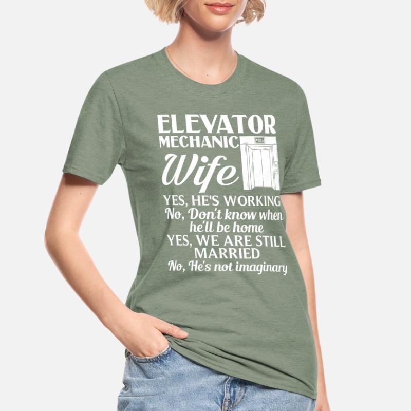 Elevator Elevator System Technician Woman Elevator Elevator Unisex Polycotton T-Shirt