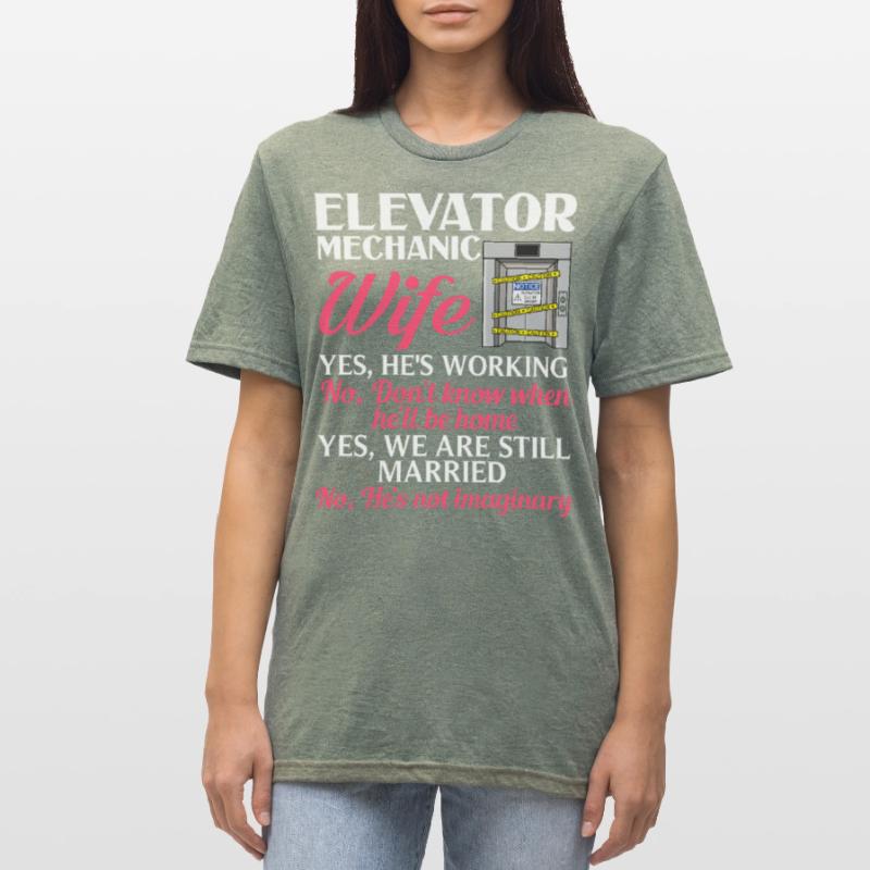 Elevator Elevator System Technician Woman Elevator Elevator Unisex Polycotton T-Shirt