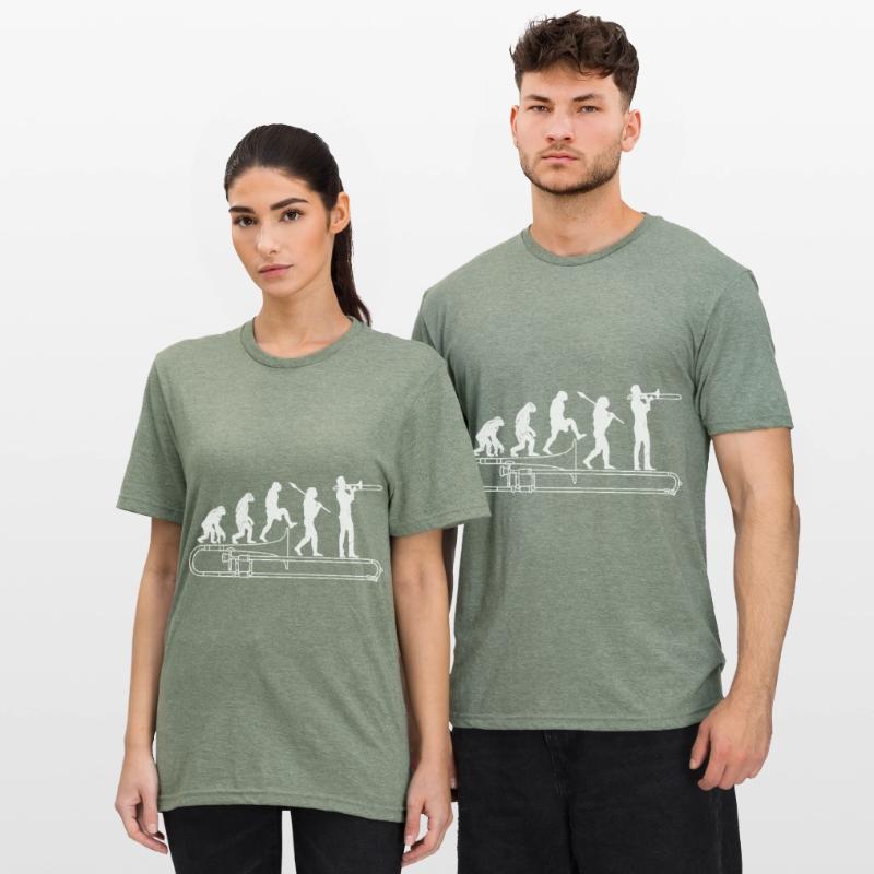 Evolution Trombone Je joue du Trombone T-shirt polycoton Unisexe