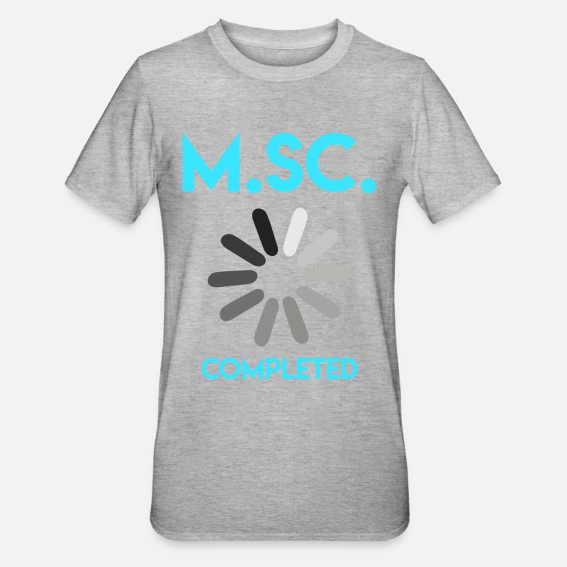 Master complété Master of Science - T-shirt polycoton Unisexe - gris chiné