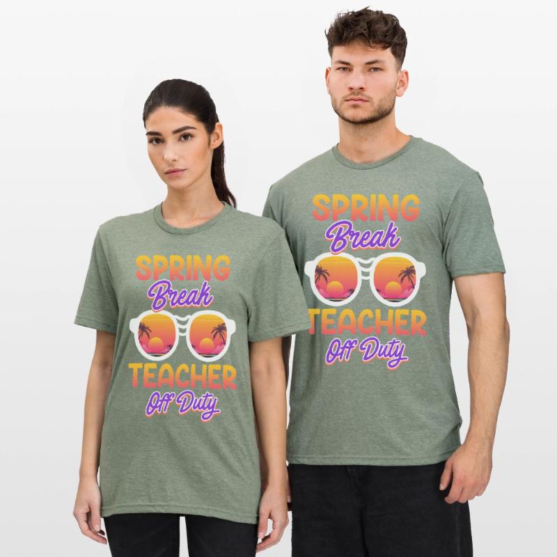 Spring Break Lærer ledig ferielærer Unisex Polycotton T-skjorte