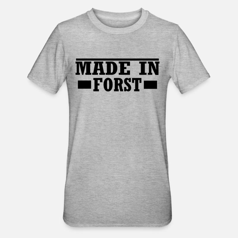 made in Forst Lausitz - Unisex Polycotton T-Shirt - Grau meliert