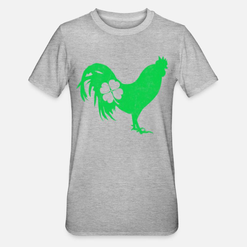 Shenanigan’s Clover St. Patrick’s Day - T-shirt polycoton Unisexe - gris chiné