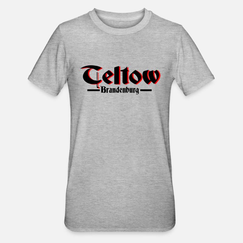 Teltow - Unisex Polycotton T-Shirt - Grau meliert