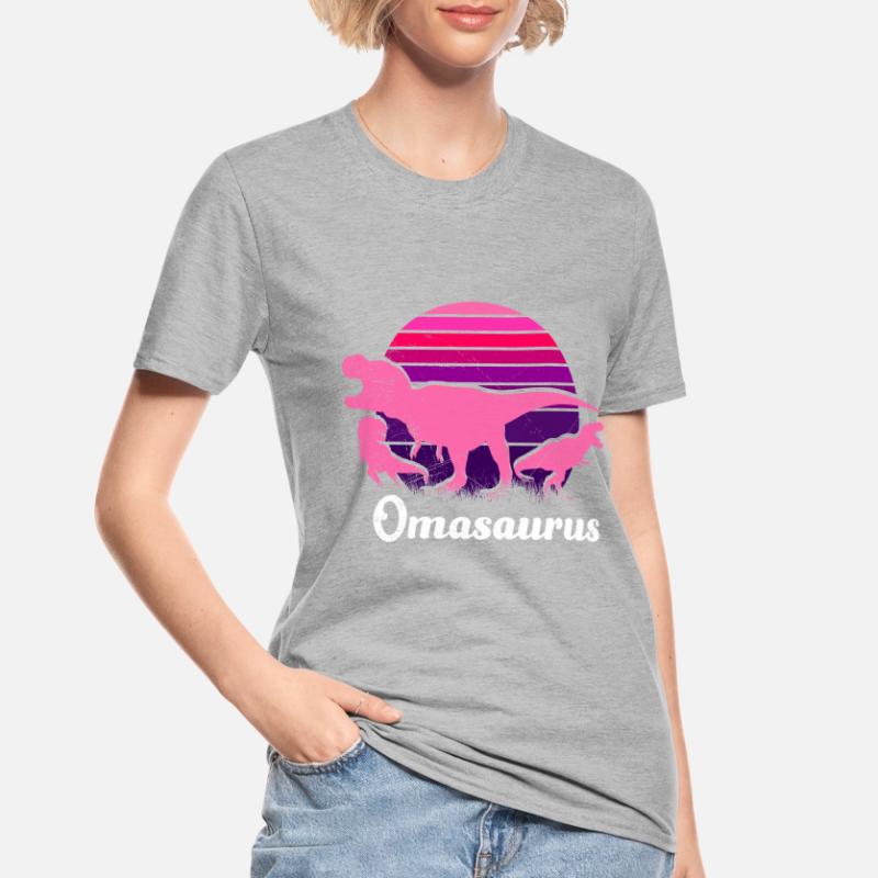 Omasaurus Muttertag Großmutter Dinosaurier Unisex Polycotton T-Shirt