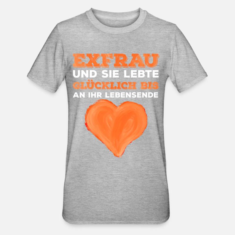 Scheidungsparty Finally Divorced Scheidung - Unisex Polycotton T-Shirt - Grau meliert