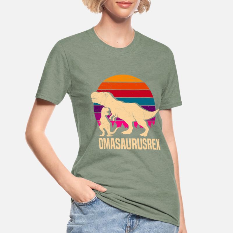 Omasaurus Muttertag Großmutter Dinosaurier Unisex Polycotton T-Shirt