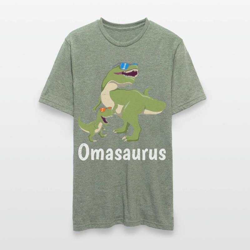 Omasaurus Muttertag Großmutter Dinosaurier Unisex Polycotton T-Shirt